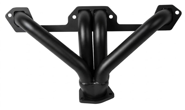 DD1-BEC Shorty Header Set, 30-41 Cars/Trucks, Chrysler B/C Chassis w/Chrysler Small Block 318-360 LA [Black Satin Ceramic]