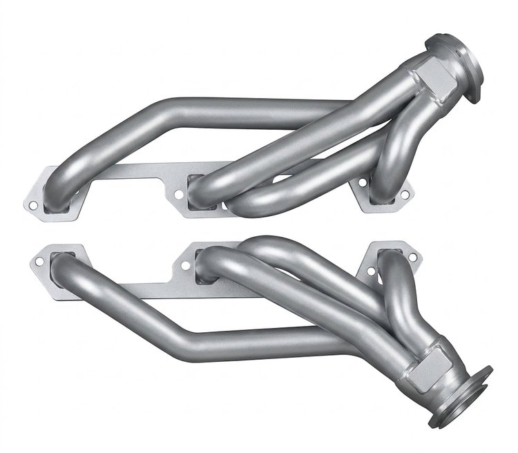 DD7-SEC Shorty Header Set, Mopar A/E-Body w/Small Block Chrysler 318-360ci [Silver Ceramic Coating]