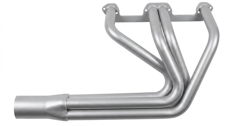 DER100-SEC Sprint-Style Header, Small Block Chrysler, 26 in. Turnout Length [Silver Ceramic Coating]