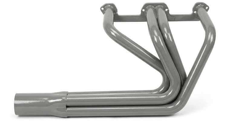 DER10048-SEC Sprint-Style Header, Small Block Chrysler, 48 in. Turnout Length [Silver Ceramic Coating]