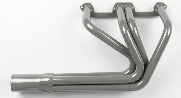 DR10048-SEC Classic-Style Outside Chassis Header Set, Small Block Chrysler, 48 in. Turnout Length [Silver Ceramic Coating]