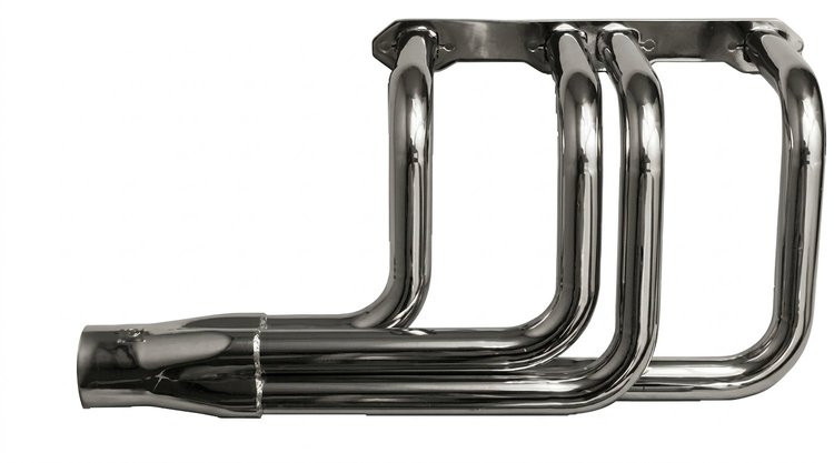 DR20036-SEC Classic-Style Outside Chassis Header Set, Big Block Chrysler Wedge Engines, 36 in. Turnout Length [Silver Ceramic]