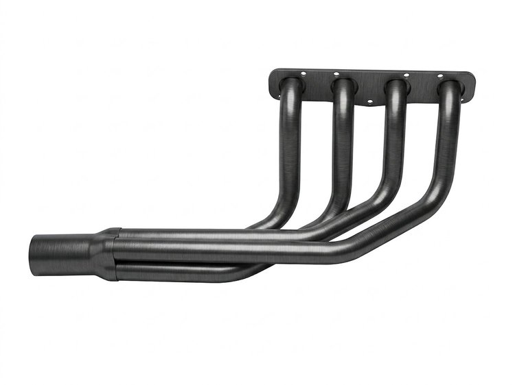 DR392-P Classic-Style Outside Chassis Headers, Chrysler Imperial-Firepower 331-392ci Hemi, 26 in. Turnout [Raw/Unfinished]