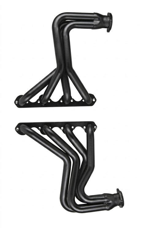 F302-BEC Full-Length Header Set, Small Block Ford 221-302ci [Black Satin Ceramic Coating]