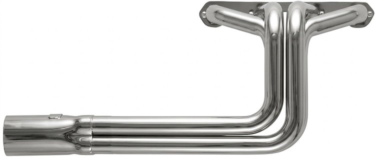 FBR10048-SEC Roadster Header, Small Block Ford, 48 in. Turnout Length [Silver Ceramic Coating]