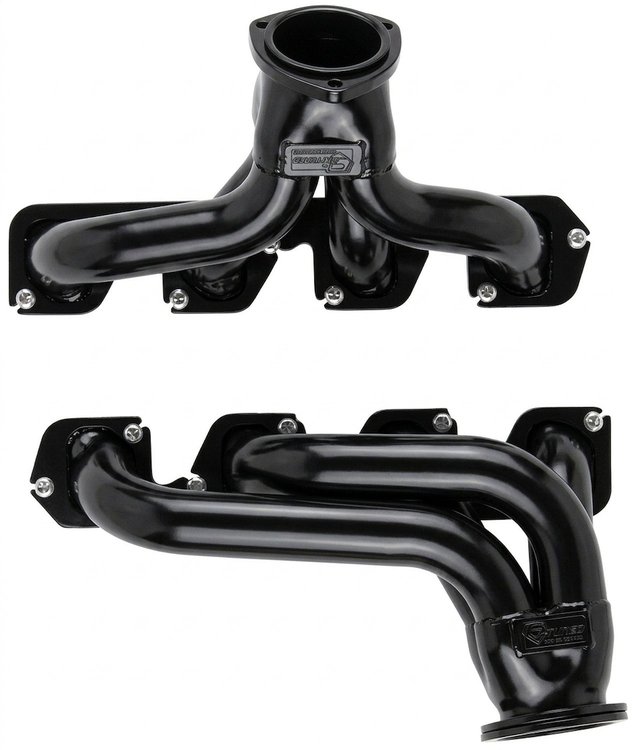 FC2-BEC Shorty Header Set, 1948-1972 Ford Trucks w/Ford 351C/351M/400 [Black Satin Ceramic Coating]
