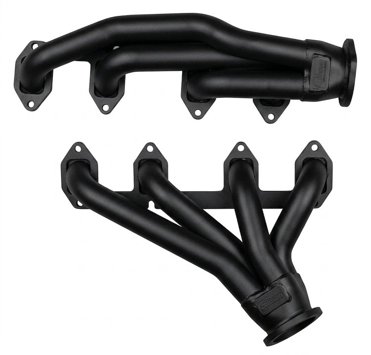 FF393CJ-BEC Shorty Header Set, 67-73 Ford Mustang w/Ford 332-428 FE & Cobra Jet/GT (16-Bolt Flange) Heads [Black Satin Ceramic]