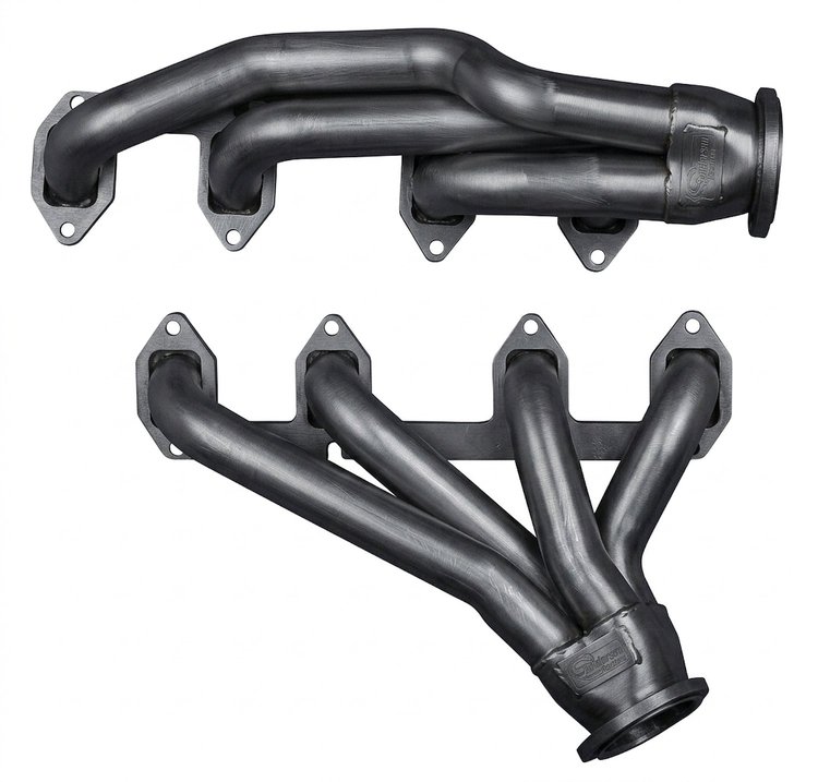 FF393CJ-P Shorty Header Set, 1967-1973 Ford Mustang w/Ford 332-428 FE & Cobra Jet/GT (16-Bolt Flange) Heads [Raw/Unfinished]