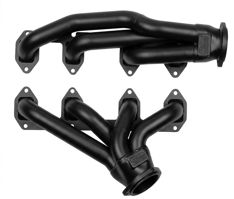 FF394-BEC Shorty Header Set, 1961-1966 Ford Thunderbird w/Ford 332-428 FE [Black Satin Ceramic Coating]