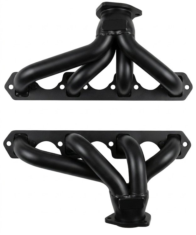 FF4-BEC Shorty Header Set, Small Block Ford 351W [Black Satin Ceramic Coating]