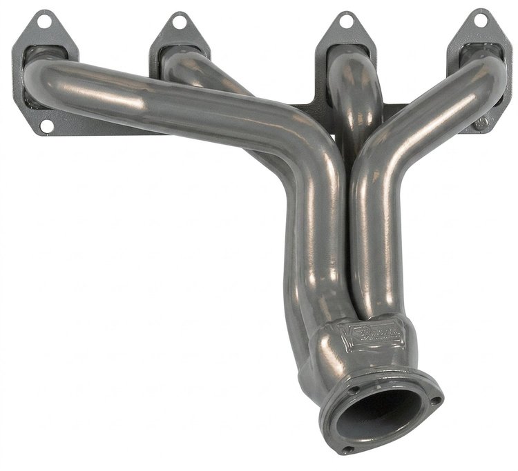 FF427CJ-SEC Shorty Header Set, 1953-Up Ford F-Series w/Ford 332-428 FE & Cobra Jet/GT (16-Bolt Flange) [Silver Ceramic Coating]