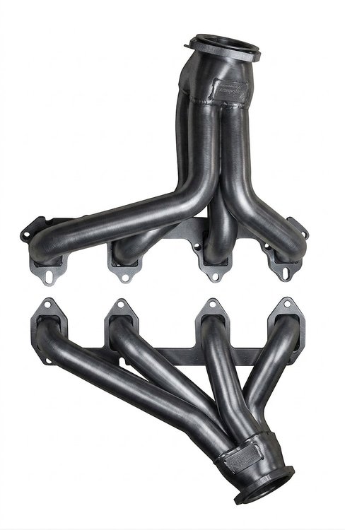 FF427CSCJ-P Shorty Header Set, 53-Up Ford F-Series/Camper Special w/Ford 332-428 FE & Cobra Jet/GT Heads [Raw/Unfinished]