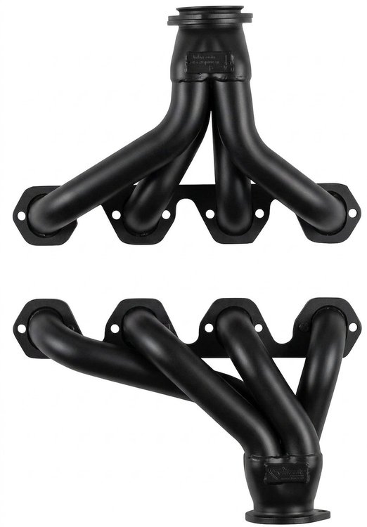 FF460-BEC Shorty Header Set, 1935-1940 Ford Cars/Trucks w/Big Block Ford 429-460ci [Black Satin Ceramic Coating]