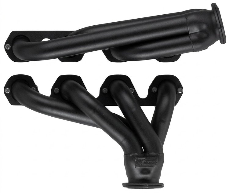 FF461CJ-BEC Shorty Header Set, 1953-Up Ford F100 w/BBF 429-460ci & Cobra Jet/GT (16-Bolt Flange) [Black Satin Ceramic Coating]