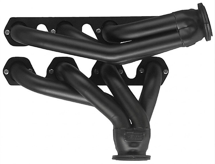 FF462-BEC Shorty Header Set, 1948-1952 Ford F100 w/Big Block Ford 429-460ci [Black Satin Ceramic Coating]