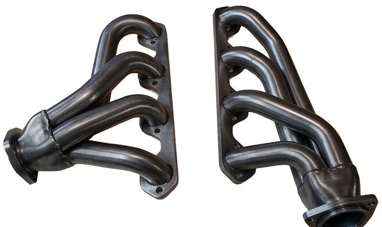 FF7-302-P Shorty Header Set, 1965-1977 Ford Bronco w/Small Block Ford 221-302ci, C4/C6 or Manual Transmission [Raw/Unfinished]