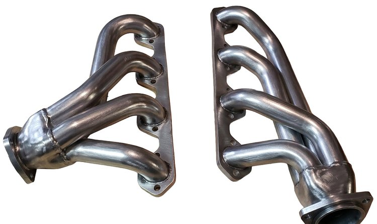 FF7-351-P Shorty Header Set, 1965-1977 Ford Bronco w/Small Block Ford 351W, C4/C6 or Manual Transmission [Raw/Unfinished]
