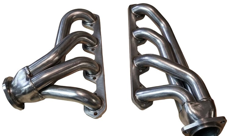 FF758-351-P Shorty Header Set, 65-77 Ford Bronco w/SBF 351W, C4/C6 or Manual Trans, 1 5/8 in. Primary [Raw/Unfinished]