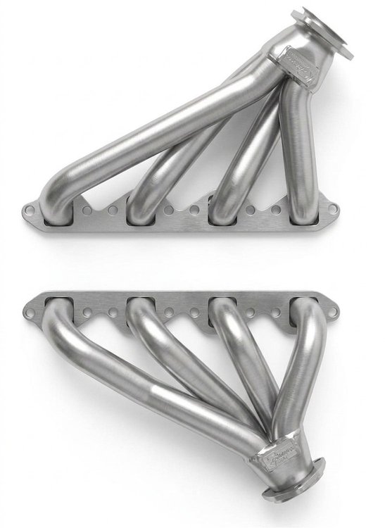 FF8-SEC Shorty Header Set, Small Block Ford 221-351W [Silver Ceramic Coating]