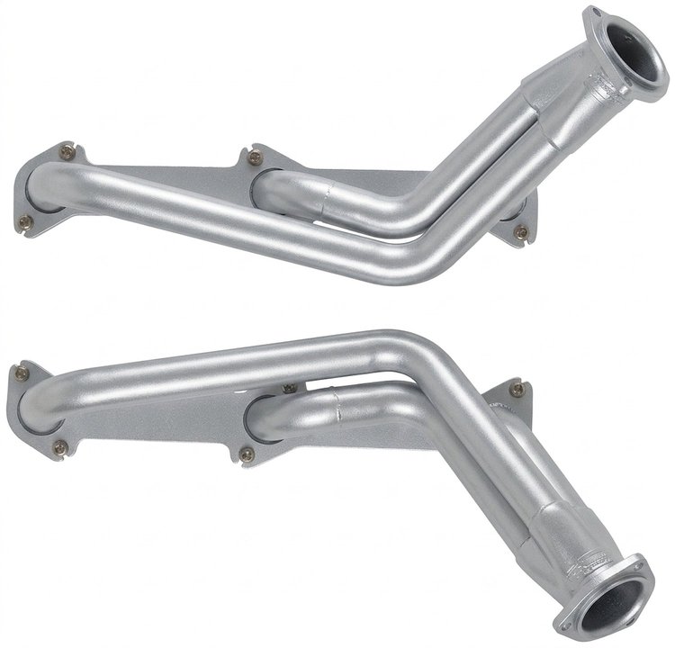 FH1-SEC Shorty Header Set, 1932-1934, 1949-1954 Ford/Mercury Cars w/Ford Flathead V8 [Silver Ceramic Coating]