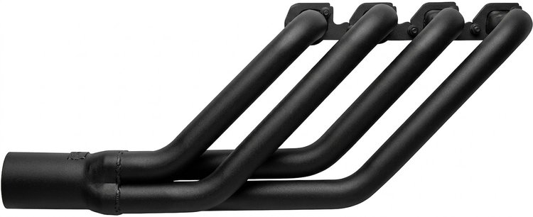 FR427-BEC Swept-Back Roadster Header, Ford T-Bucket w/Ford 332-428 FE, 26 in. Turnout Length [Black Satin Ceramic Coating]