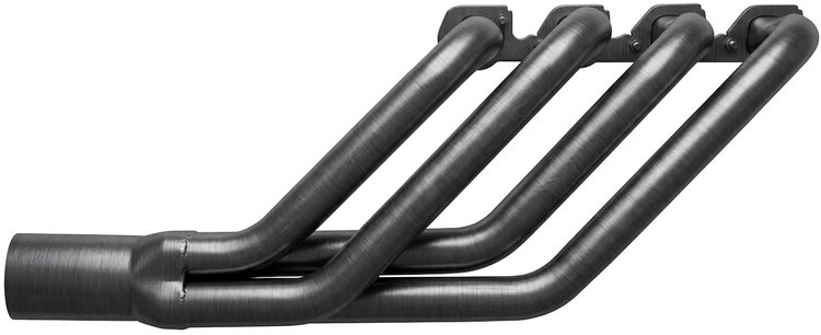 FR427CJ-P Swept-Back Roadster Header, Ford T-Bucket w/Ford 332-428 FE & Cobra Jet/GT Heads, 26 in. Turnout [Raw/Unfinished]