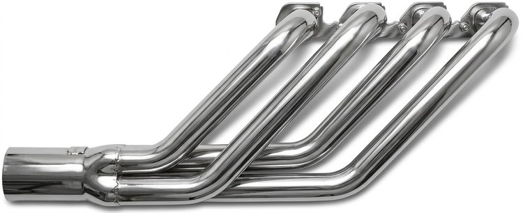 FR46036-SEC Swept-Back Roadster Header, Ford T-Bucket w/Big Block Ford 429-460ci, 36 in. Turnout Length [Silver Ceramic Coating]