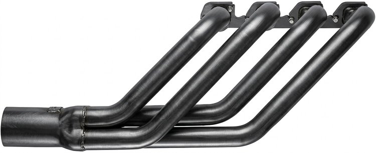 FR46048-P Swept-Back Roadster Header, Ford T-Bucket w/Big Block Ford 429-460ci, 48 in. Turnout Length [Raw/Unfinished]