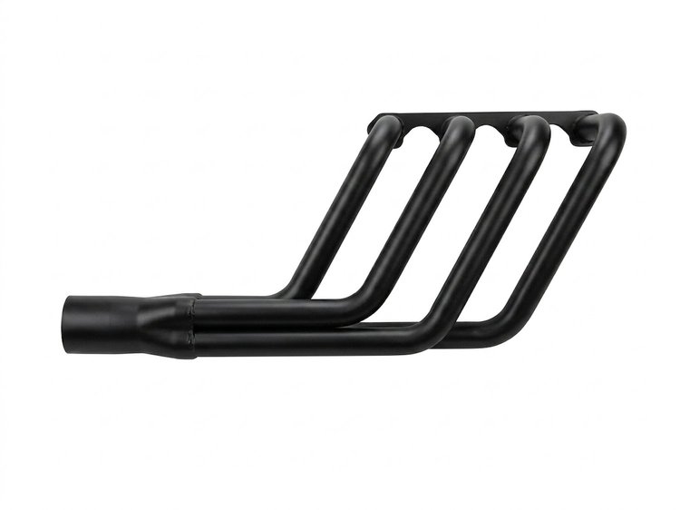 FRS10036-BEC Swept-Back Roadster Header, Small Block Ford 221-302/351W, 36 in. Turnout Length [Black Satin Ceramic Coating]