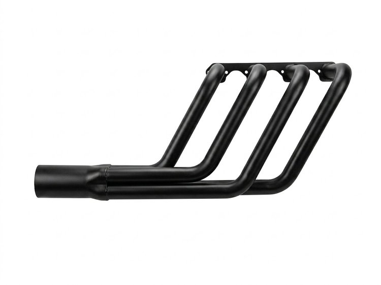 FRS10048-BEC Swept-Back Roadster Header, Small Block Ford 221-302/351W, 48 in. Turnout Length [Black Satin Ceramic Coating]
