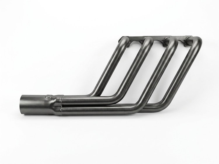 FRS10048-P Swept-Back Roadster Header, Small Block Ford 221-302/351W, 48 in. Turnout Length [Raw/Unfinished]