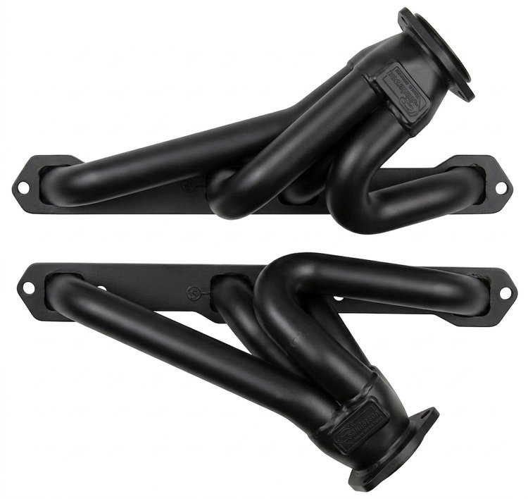 FTB1-BEC Shorty Header Set, 1955-1957 Ford Thunderbird w/Ford 239-312 Y-Block [Black Satin Ceramic Coating]