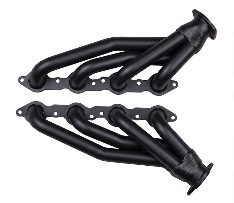 LS10-158-BEC Shorty Header Set, GM LS Engines [Black Satin Ceramic Coating]