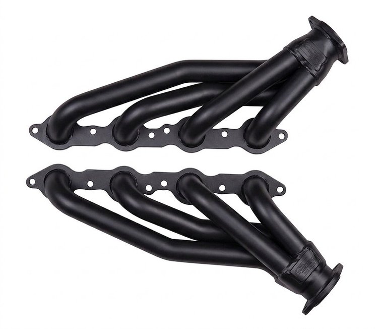 LS10-BEC Shorty Header Set, GM LS Engines [Black Satin Ceramic Coating]