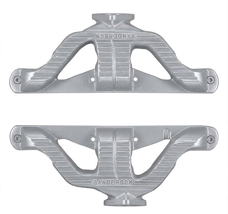 QP1000-SEC Cast-Series Header Set, Small Block Chevy [Silver Ceramic Coating]