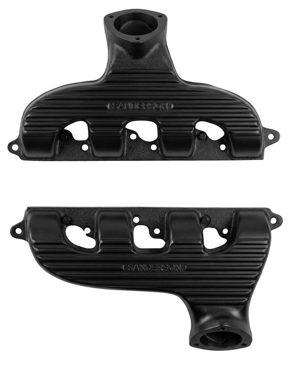QP2000-BEC Cast-Series Header Set, Big Block Chevy [Black Satin Ceramic Coating]