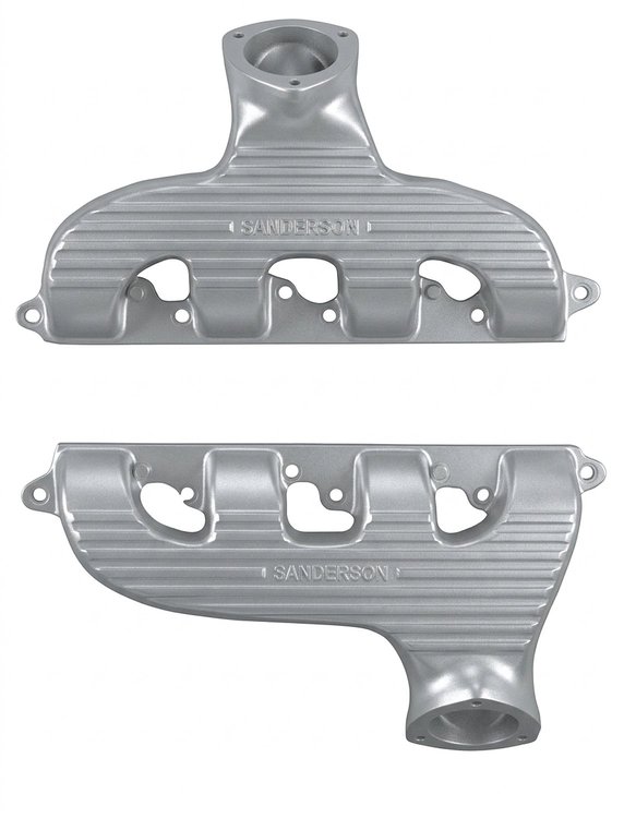 QP2000-SEC Cast-Series Header Set, Big Block Chevy [Silver Ceramic Coating]