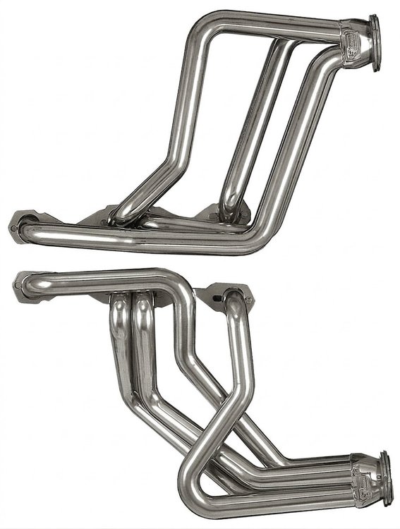 C12AC-134-SEC Full-Length Header Set, SBC, GM A-Body, 1970-1974 Chevy Camaro, w/Factory A/C, 1 3/4 in. Primary [Silver Ceramic]