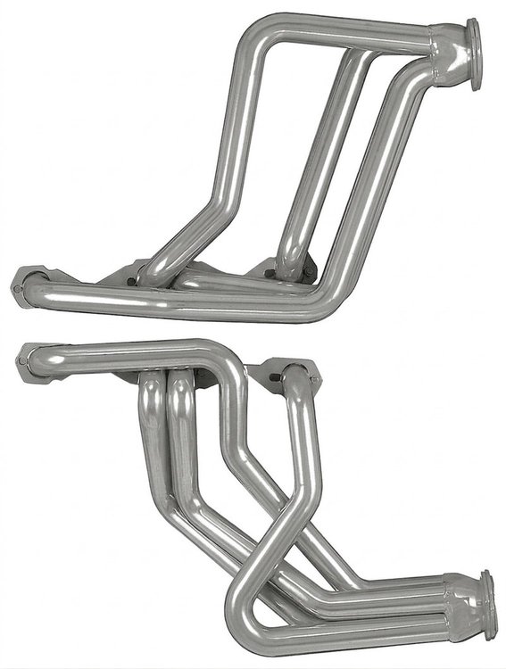 C12DP-134-SEC Full-Length Header Set, SBC, GM A-Body, 1970-1974 Chevy Camaro, D-Port Flange, 1 3/4 in. Primary [Silver Ceramic]