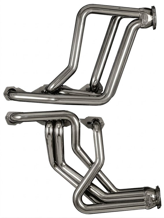 C12DPAC-134-SEC Full-Headers, SBC, GM A-Body, 70-74 Chevy Camaro, w/ A/C, D-Port Flange, 1 3/4 in. Primary [Silver Ceramic]