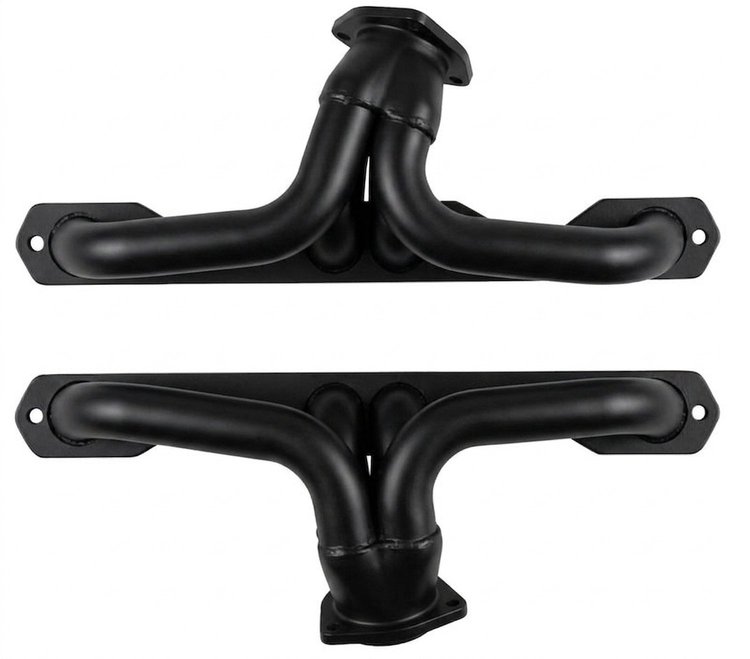 CC3BP-158-BEC Shorty Headers, 70-92 Chevy Camaro, 55-Up Chevy Trucks w/SBC BluePrint, 1 5/8 in. Primary [Black Satin Ceramic]