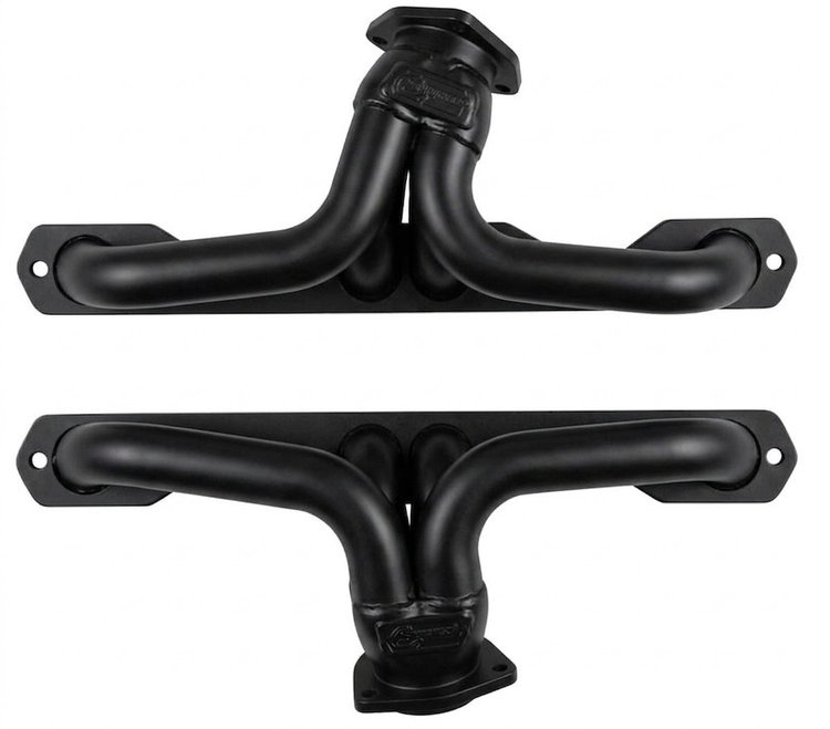CC3DP-158-BEC Shorty Header Set, 1970-1992 Chevy Camaro, 1955-Up Chevy Trucks w/Small Block Chevy [Black Satin Ceramic Coating]