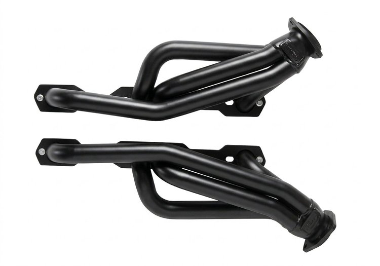 CC10AP-158-BEC Shorty Header Set, 1964-Up Chevy Chevelle/El Camino & Trucks w/Small Block Chevy [Black Satin Ceramic Coating]