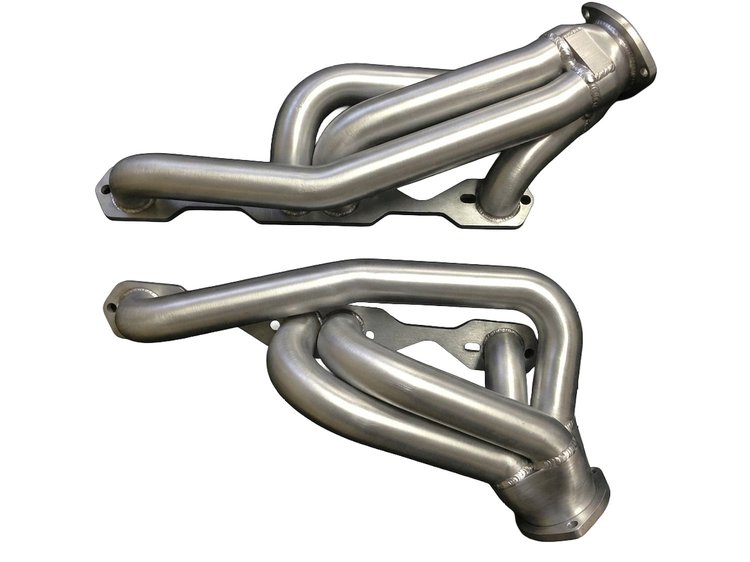 CS11AP-134-SEC Shorty Header Set, 1982-Up Chevy S-10/Blazer w/Small Block Chevy, Angle Plug [Silver Ceramic Coating]