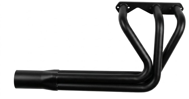 CVER10036-BEC Sprint-Style Roadster Header, Chevy 90-Deg V6, 36 in. Turnout Length [Black Satin Ceramic Coating]