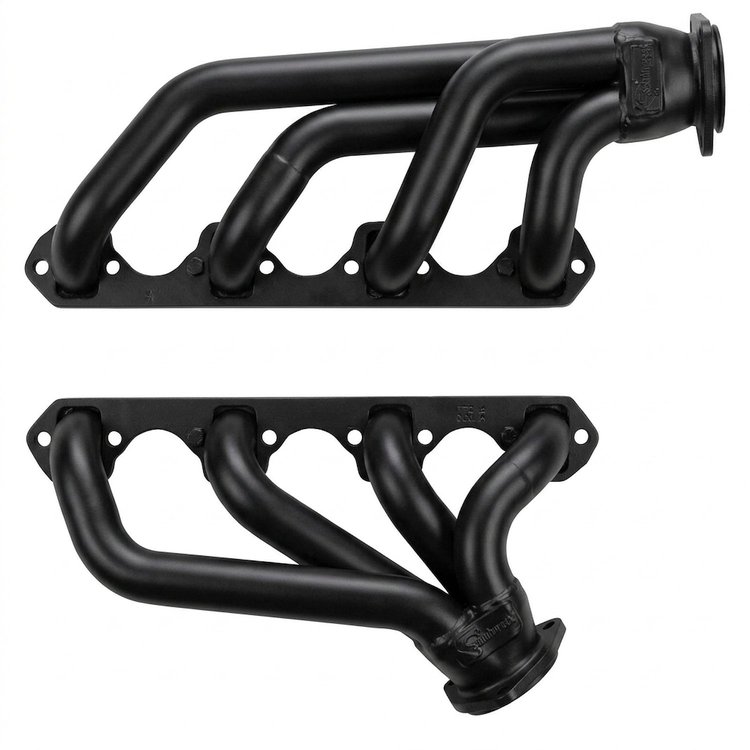 FF3GTS302-AOD-BEC Shorty Header Set, 1964-1968 Ford Mustang w/Small Block Ford 221-302ci, AOD Transmission [Black Satin Ceramic]