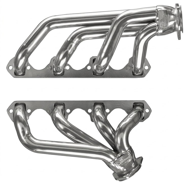 FF3GTS351-SEC Shorty Header Set, 1964-1973 Ford Mustang w/Small Block Ford 351W, C4/C6 or Manual Transmission [Silver Ceramic]