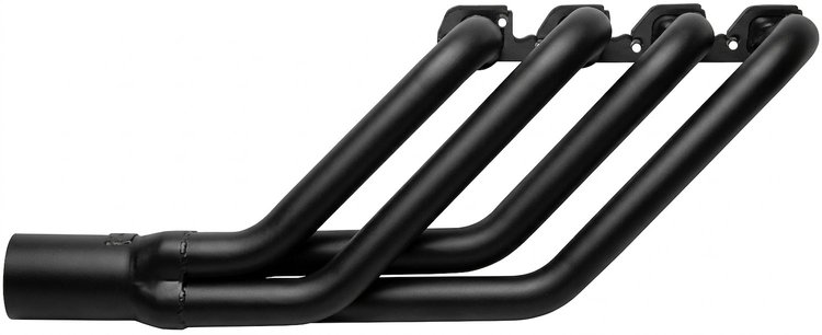 FR427CJ36-BEC Swept-Back Roadster Header, T-Bucket w/332-428 FE & Cobra Jet/GT Heads, 36 in. Turnout [Black Satin Ceramic]
