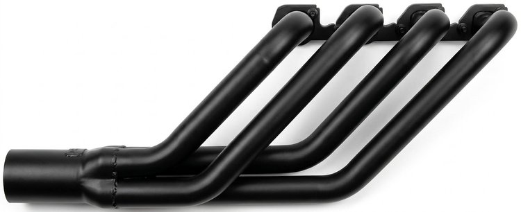 FR460CJ36-BEC Swept-Back Roadster Header, T-Bucket w/BBF 429-460ci & Cobra Jet/GT Heads, 36 in. Turnout [Black Satin Ceramic]