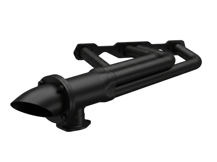 JaysterBBC-BEC Lakes-Style Header Set, Big Block Chevy [Black Satin Ceramic Coating]